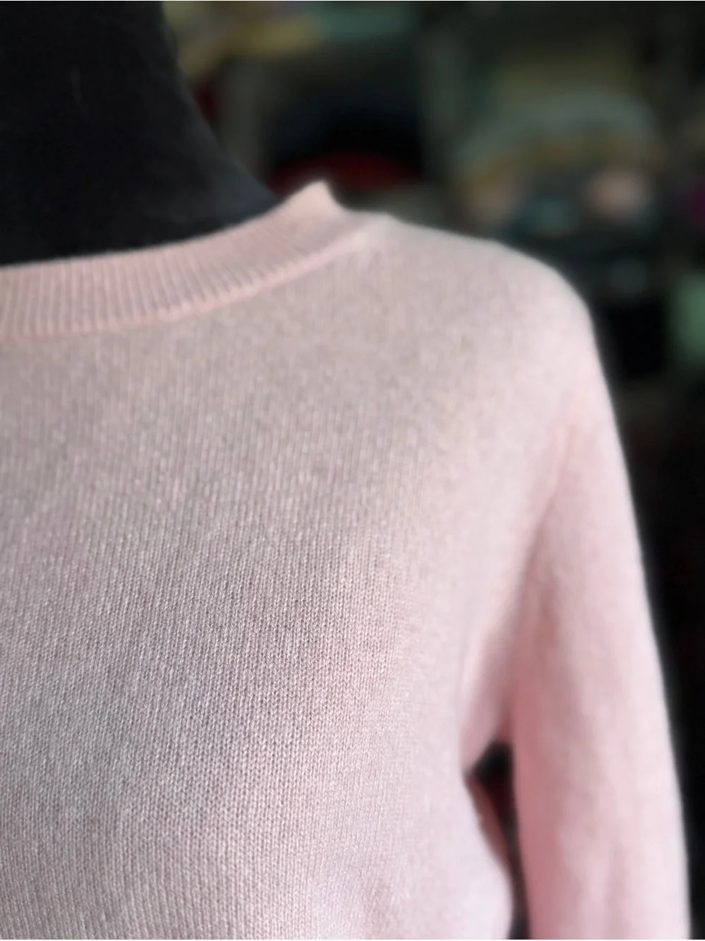 J. Crew Pale Pink Crewneck Cashmere Sweater